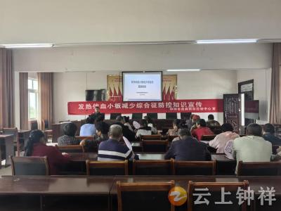 钟祥市卫健局、疾控中心开展“两热一伴”重点传染病联防联控专项行动