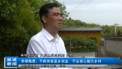 【弘扬劳模精神 奋进新时代】陶勇：不辞劳苦返乡创业  不忘初心振兴乡村 