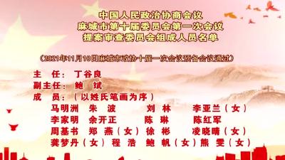 【聚焦两会】中国人民政治协商会议麻城市第十届委员会第一次会议提案审查委员会组成人员名单