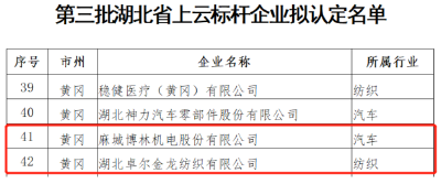 我市2家企业入选全省第三批“上云标杆企业”