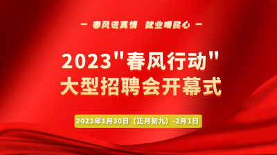 直播丨2023年宜城市“ 春风行动 ” 大型招聘会开幕式