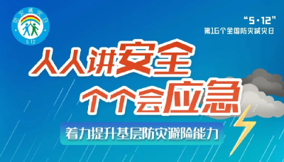 5月12日，全国防灾减灾日主题宣传