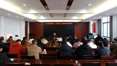 【宣讲进行时】县文旅局举行学习贯彻党的二十届四中全会精神宣讲报告会