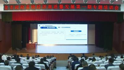 全市政府系统经济高质量发展第一期专题培训班开班