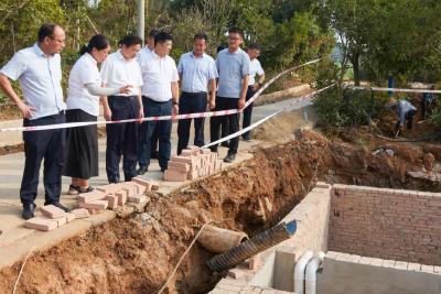 胡昊深入村组调研农村生活污水治理暨厕所革命试点工作  