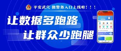平安武穴 微警务入口上线啦！  