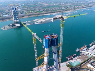 聚力建支点 实战开门红 | 枝江长江大桥241米北岸主塔封顶