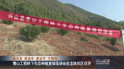 青山工程林下生态种植复绿现场会在龙珠社区召开