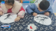 峡口镇建阳坪幼儿园开展特色水墨吹画活动