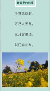 【“疫”线•文艺】春天里的战斗