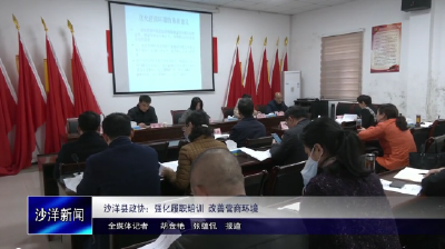 V视丨沙洋县政协：强化履职培训 改善营商环境