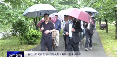 V视丨省政协研究室理论和信息处处长刘刚一行来沙调研