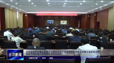 V视丨沙洋县收听收看全省综合交通安全生产专业委员会全体会议暨全省铁路沿线安全环境治理工作推进电视电话会议