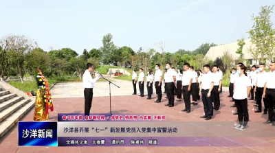 ​V视丨沙洋县开展“七一”新发展党员入党集中宣誓活动