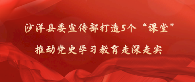 【我为群众办实事】沙洋县委宣传部打造5个“课堂”  推动党史学习教育走深走实