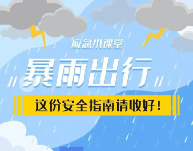 应急科普 | 图说：遭遇暴雨这份安全指南请收好！