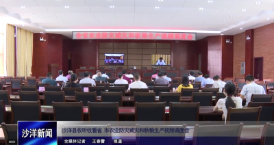 V视丨沙洋县收听收看全省农业防灾减灾和秋收粮生产视频调度会