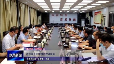 V视丨沙洋县召开疫情防控调度会