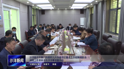 V视丨沙洋县召开荆门市政府九月份县市区重点工作视频调度会调度工作清单涉及沙洋事项督办会
