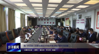 V视丨荆门市委第三巡察组进驻沙洋县开展涉粮问题专项巡察