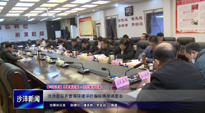 V视丨沙洋县召开营商环境评价指标填报调度会