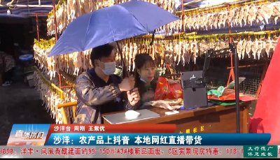 【媒体聚焦】沙洋：农产品上抖音  本地网红直播带货