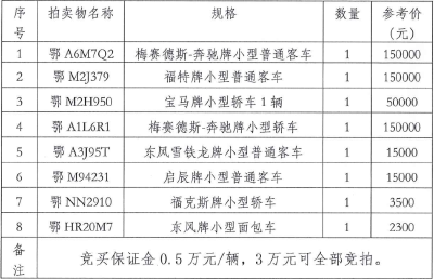 拍卖公告