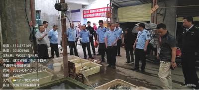 长湖湿地管理局开展非法售卖鱼类突击检查