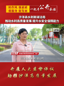 【推动水利高质量发展 提升水安全保障能力·一把手公开承诺】沙洋县水利和湖泊局接受县人大常委会2025年工作评议公开承诺