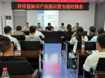 沙洋县市场监管局举办知识产权培训暨专利对接会