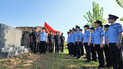 沙洋公安：探寻历史遗迹 汲取奋进力量