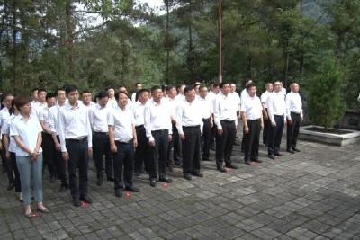 缅怀革命先烈 凝聚奋进力量  县委理论学习中心组到五峰镇开展党史学习教育专题学习