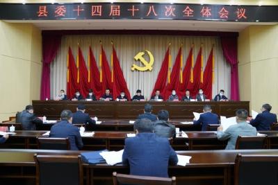 县委十四届第十八次全体会议召开