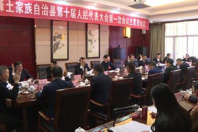 自治县十届人大一次会议举行主席团第3次会议