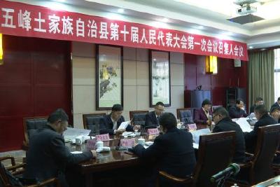 自治县十届人大一次会议举行各代表团召集人会议