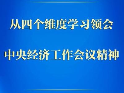 第一观察｜从四个维度学习领会中央经济工作会议精神