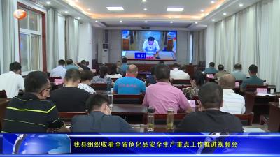 我县组织收看全省危化品安全生产重点工作推进视频会