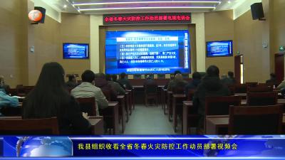 我县组织收看全省冬春火灾防控工作动员部署视频会
