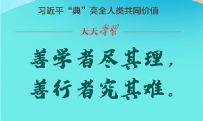 习近平“典”亮全人类共同价值｜善学者尽其理，善行者究其难