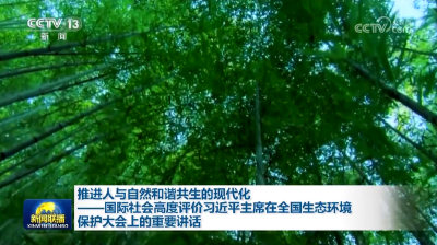 推进人与自然和谐共生的现代化——国际社会高度评价习近平主席在全国生态环境保护大会上的重要讲话