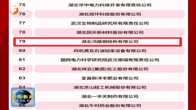 高新企业百强 我县湖北鸿路钢结构有限公司上榜