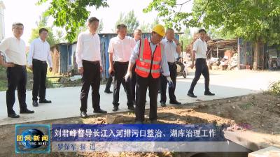 刘君峰督导长江入河排污口整治、湖库治理工作