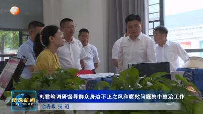 刘君峰调研督导群众身边不正之风和腐败问题集中整治工作