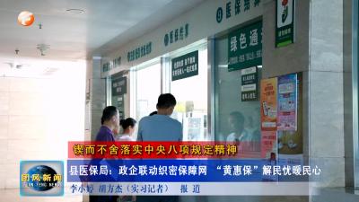 锲而不舍落实中央八项规定精神 县医保局：政企联动织密保障网 “黄惠保”解民忧暖民心