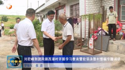 刘君峰到团风镇西湖村开展学习教育暨软弱涣散村整顿专题调研