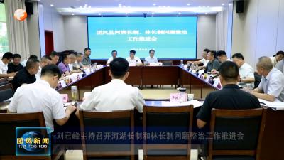 刘君峰主持召开河湖长制和林长制问题整治工作推进会