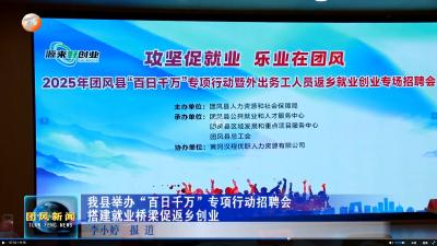 我县举办“百日千万”专项行动招聘会 搭建就业桥梁促返乡创业