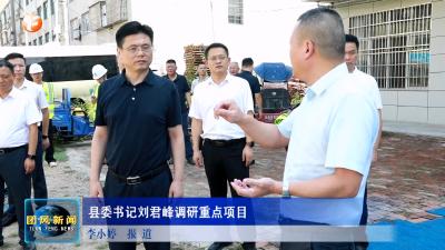 新闻县委书记刘君峰调研重点项目