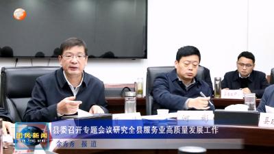 县委召开专题会议研究全县服务业高质量发展工作