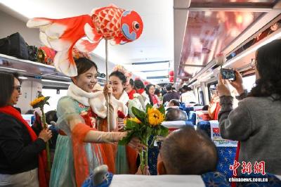 中老铁路跨国列车相向而歌“迎新春”